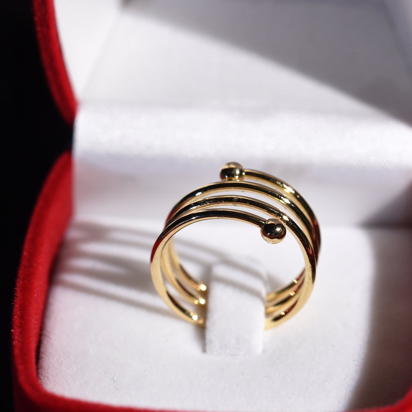 Modern Multi-Band Gold Ring – Bold & Elegant