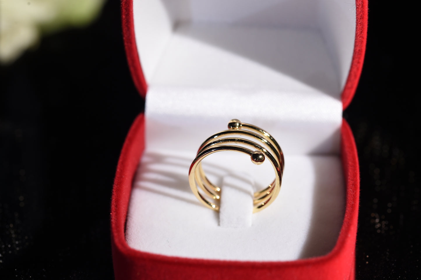 Modern Multi-Band Gold Ring – Bold & Elegant